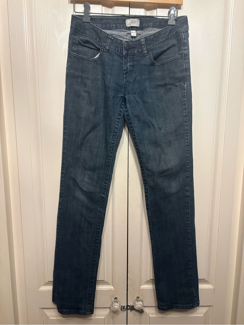 Y2K LOW RISE~ Women's Straight Leg Jeans in Dark Indigo